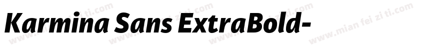 Karmina Sans ExtraBold字体转换